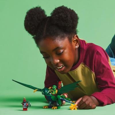 LEGO NINJAGO 71829 Le dragon vert de la forêt de Lloyd - Pour les petits ninjas