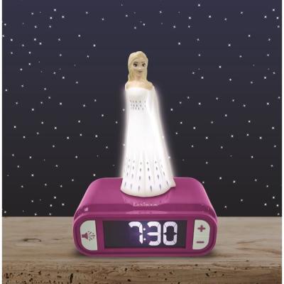 Réveil veilleuse La Reine Des Neiges 2 - 3D lumineux et sonore