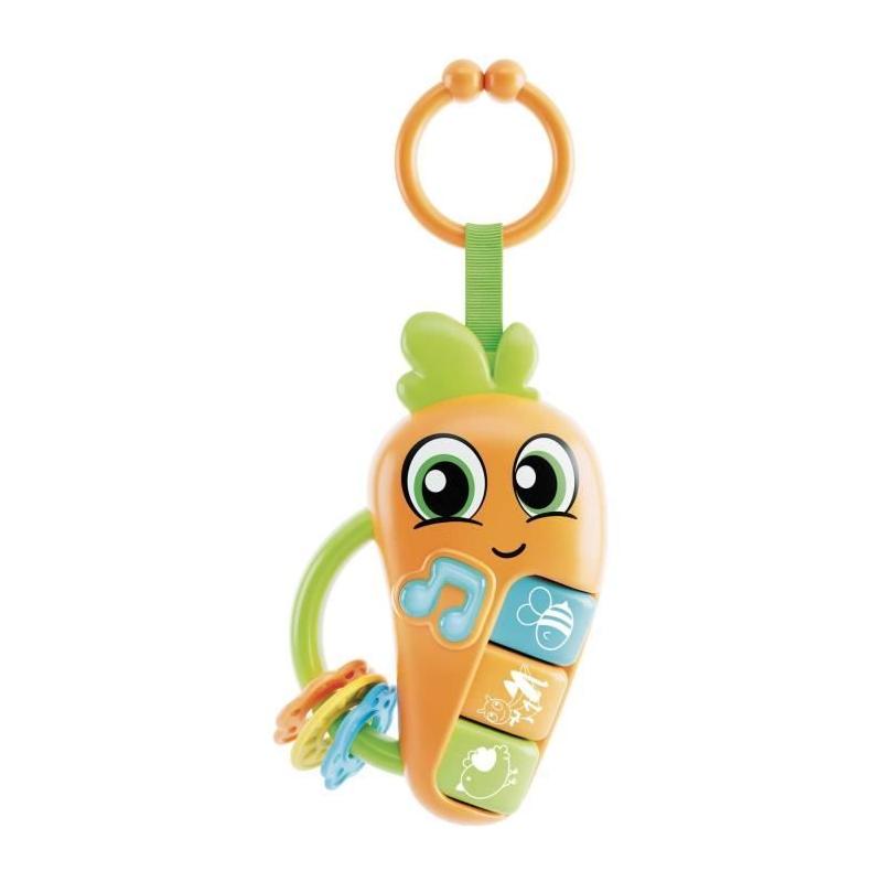 Découvrez le hochet électronique Carotina Baby avec mélodies et bruits d'animaux