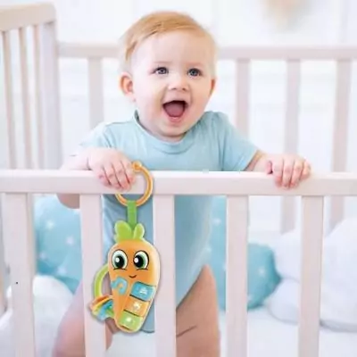 Découvrez le hochet électronique Carotina Baby avec mélodies et bruits d'animaux Découvrez le hochet électronique Carotina Baby avec mélodies et bruits d'animaux