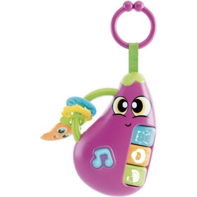 Hochet électronique Aubergine CAROTINA BABY pour jouer et apprendre