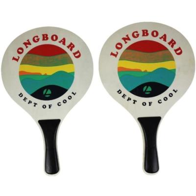Ensemble de raquettes bois de plage pour enfants - LONGBOARD - VB1 - Multicolore