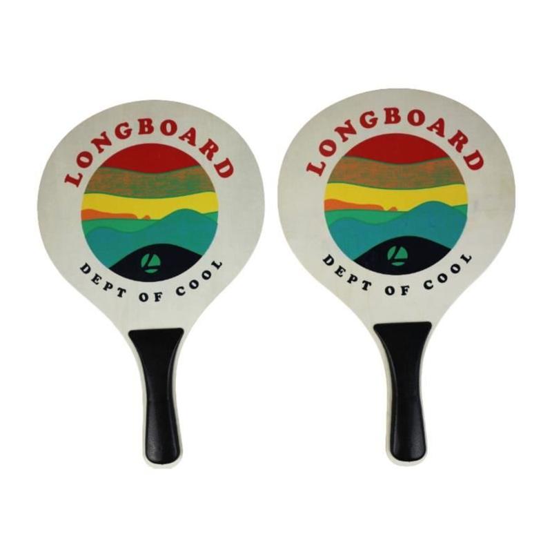 Ensemble de raquettes bois de plage pour enfants - LONGBOARD - VB1 - Multicolore
