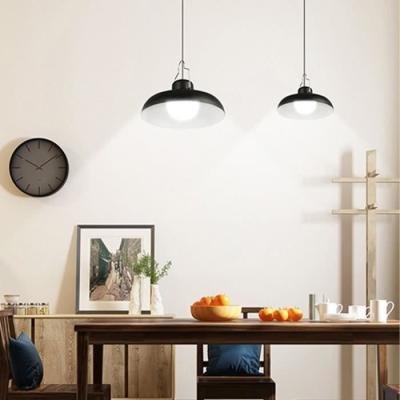 Suspensions solaires double - LUMISKY - WAREN - Ø18 cm - Noir - LED blanc froid