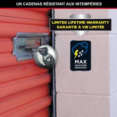 Lot de 2 cadenas à disque MASTER LOCK M40EURT en acier inoxydable - 70 mm