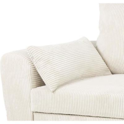 Canapé d'angle convertible réversible MAX 3 places - Tissu Lincoln Beige