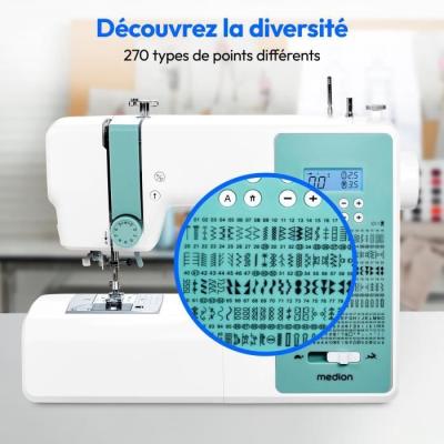 Machine à Coudre Numérique MEDION SD 36 - Turquoise