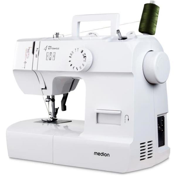 Machine a Coudre - MEDION - SM 70 - 71W - 12 Points - 700 tr/min - LED - Blanc