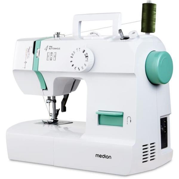 Machine a Coudre - MEDION - SM 70 - 71W - 12 Points - 700 tr/min – LED - Turquoise