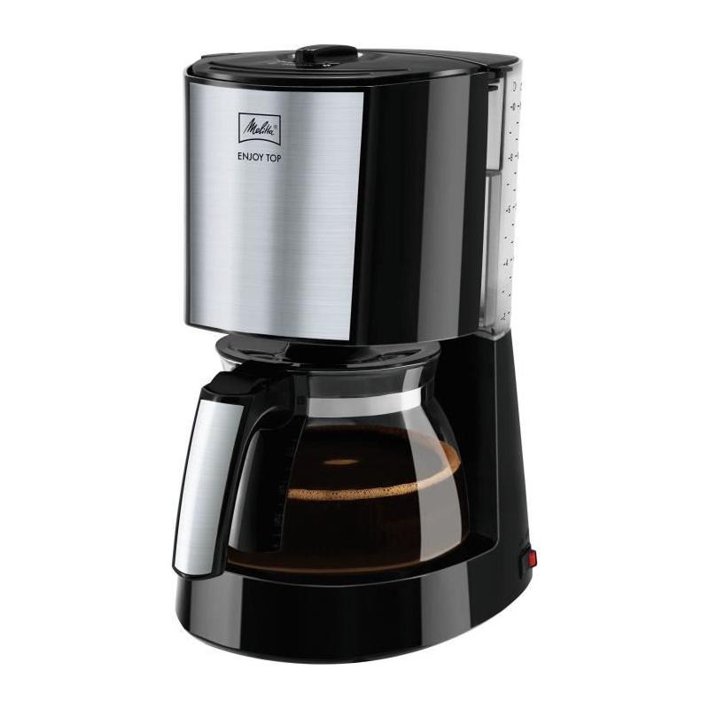 Machine à café Melitta - Top Glass Noir/Acier brossé 1017-04
