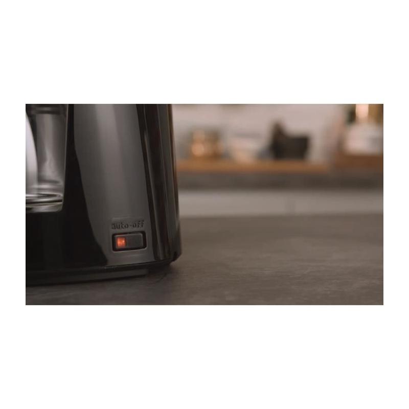 Machine à café Melitta - Top Glass Noir/Acier brossé 1017-04