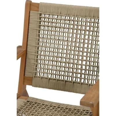 Fauteuil de jardin en bois d'Acacia FSC et corde - MERIDA - Vert olive