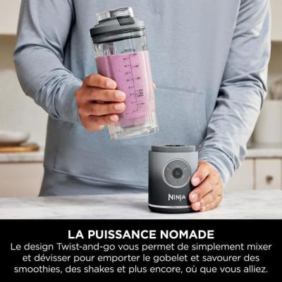 Blender portable NINJA Blast Max - Gris: Mixez où que vous soyez !