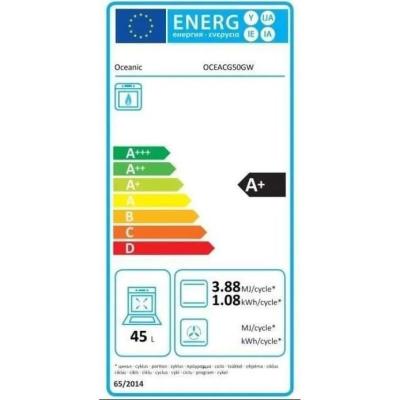 Cuisinière gaz OCEANIC OCEACG50GW - Performances élégantes