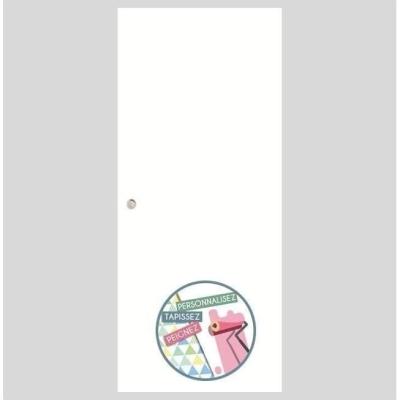 Ensemble porte coulissante blanc prêt à peindre