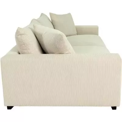 Canapé fixe 4 places Pedro - Velours côtelé Beige Canapé fixe 4 places Pedro - Velours côtelé Beige