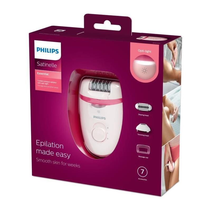 Épilateur électrique Philips Satinelle BRE285/00 - Douceur et efficacité