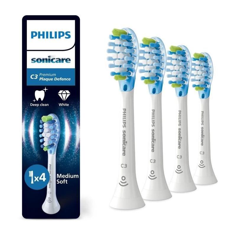 Lot de 4 têtes de brosse - PHILIPS - HX9044/87 - C3 blanc