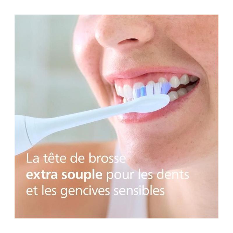 Lot de 8 têtes de brosse pour PHILIPS - HX6058/87 - S2 blanc