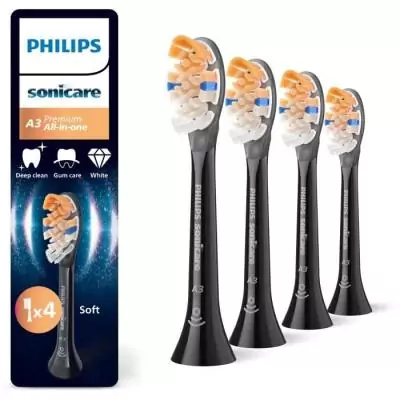 Lot de 4 têtes de brosse Philips HX9094/88 - Noir A3