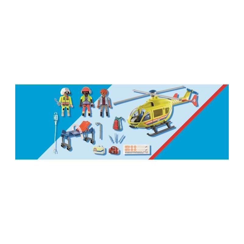 Hélicoptère de secours PLAYMOBIL 71203 - Sauvez la ville avec les Secouristes!