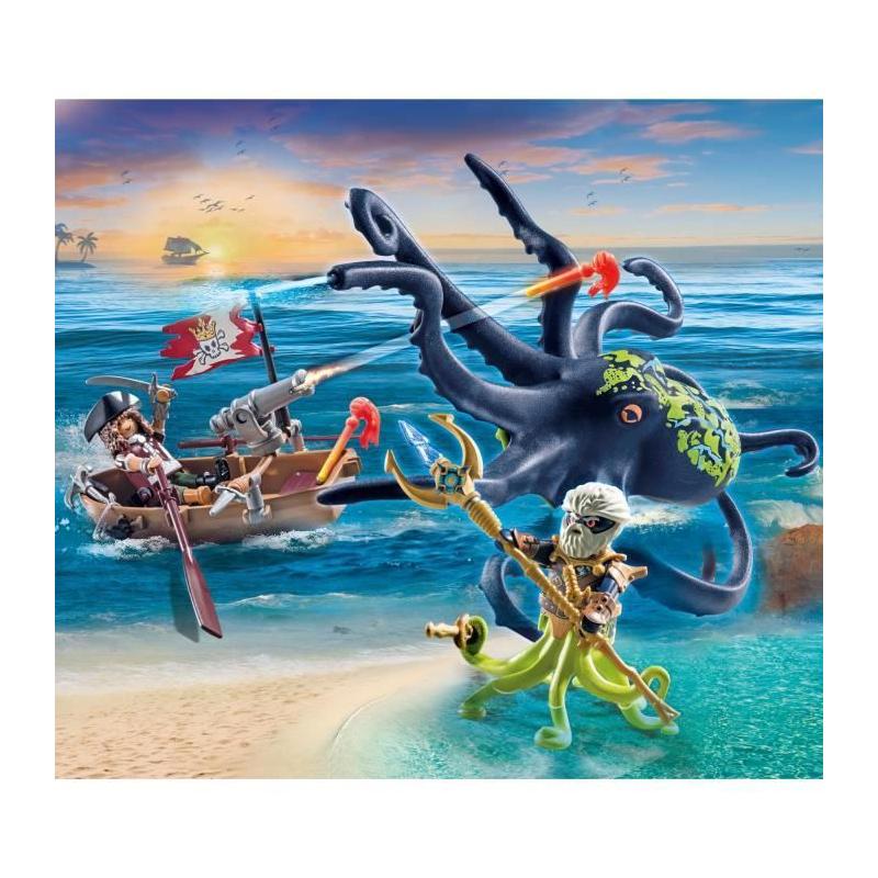 Aventures pirates avec pieuvre géante en miniature