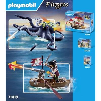 Aventures pirates avec pieuvre géante en miniature