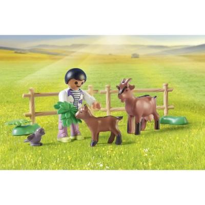 Jouet PLAYMOBIL 71442: Fermier avec tracteur et citerne, Country la vie a la ferme