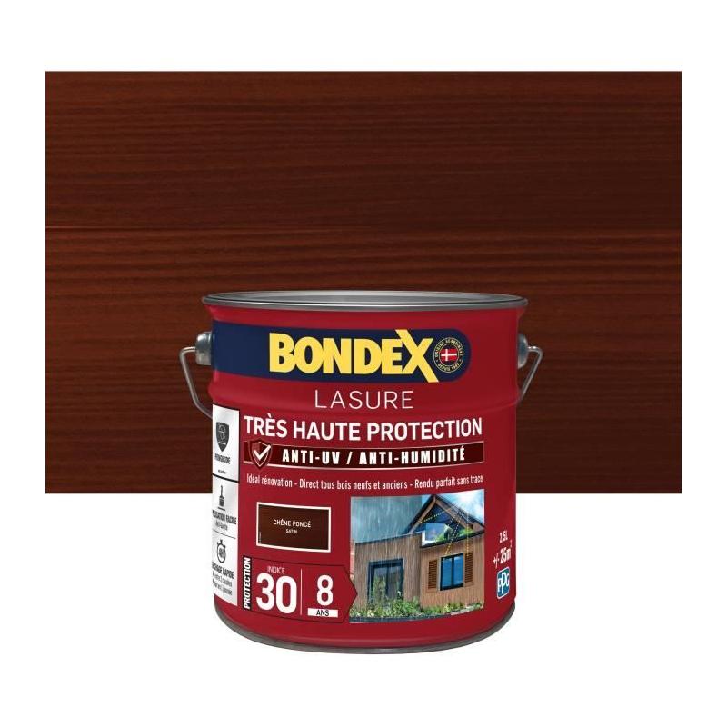 BONDEX - Lasure 8 ans Indice 30 Chene Foncé Satin 2,5L