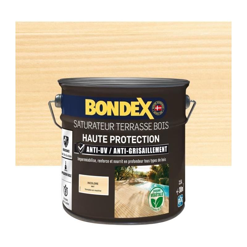 Protégez et sublimez vos meubles en bois avec le Saturateur Incolore Mat Bondex - 2,5L