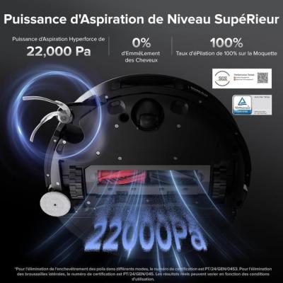 Aspirateur Robot ROBOROCK Saros 10 Black: Puissant et Design Ultra Fin