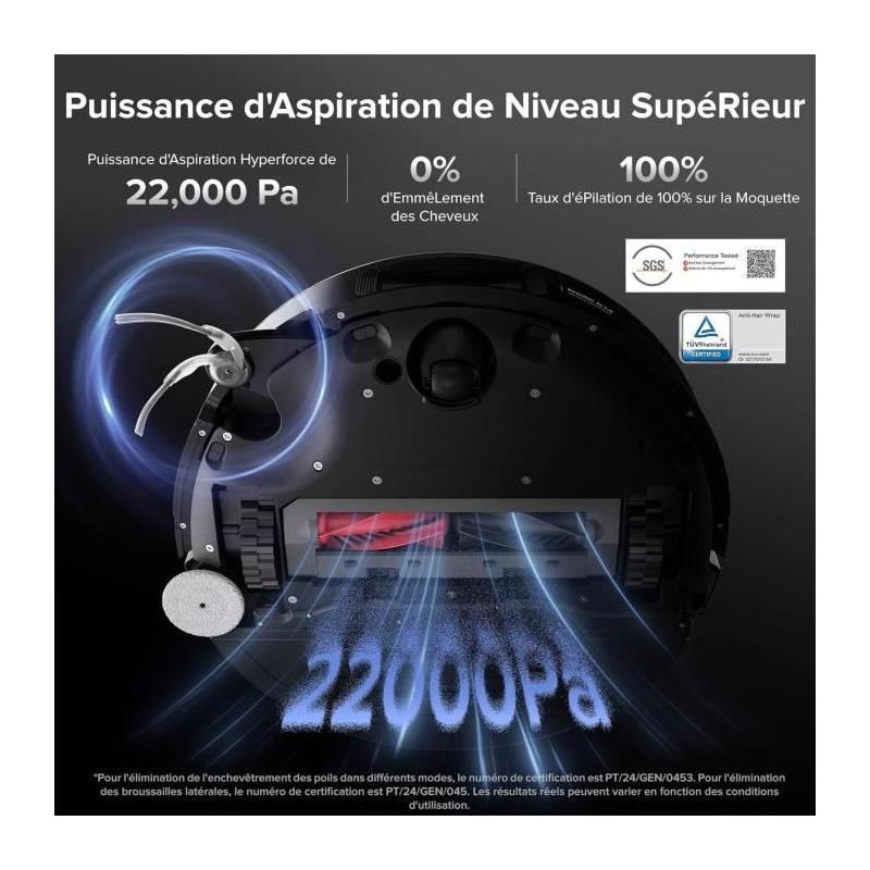 Aspirateur Robot ROBOROCK Saros 10 Black: Puissant et Design Ultra Fin