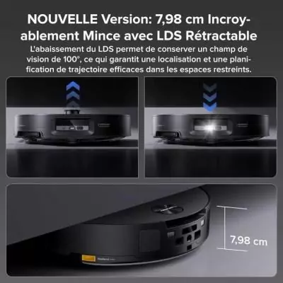 Aspirateur Robot ROBOROCK Saros 10 Black: Puissant et Design Ultra Fin Aspirateur Robot ROBOROCK Saros 10 Black: Puissant et Design Ultra Fin