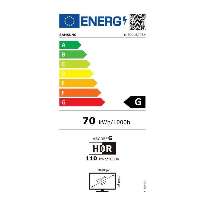 TV LED 50 Samsung 50DU8005 - 4K UHD HDR Smart TV