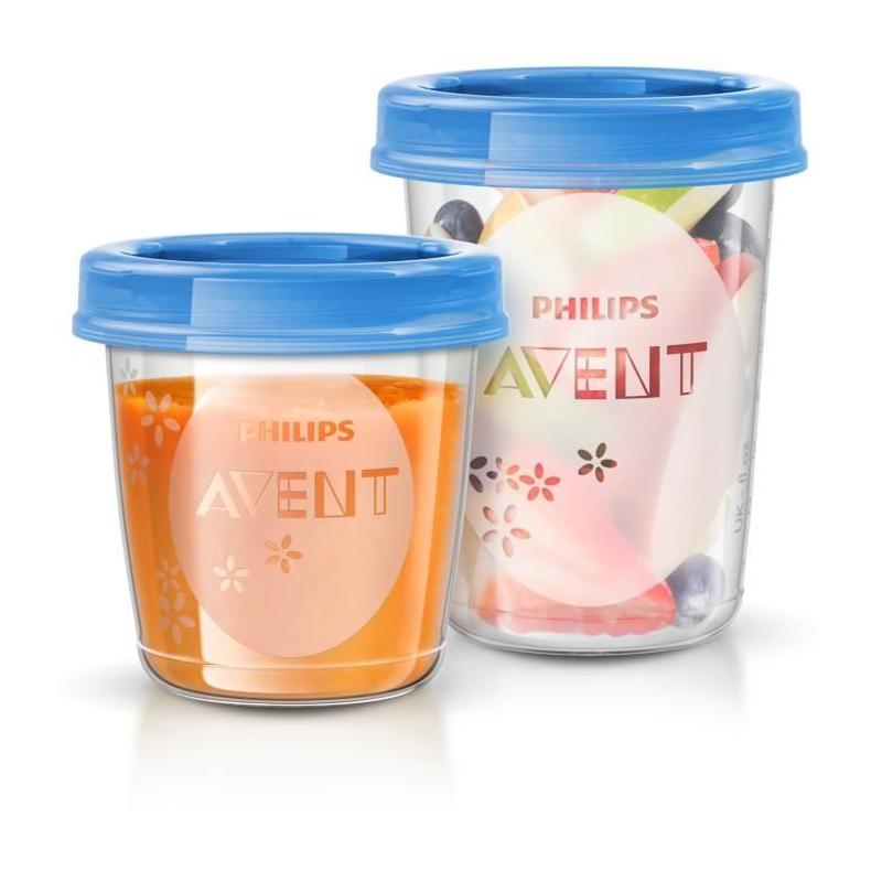 Ensemble pots conservation Philips Avent pour purées - 20 pots + accessoires