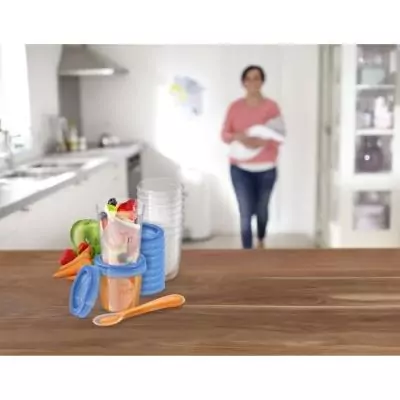 Ensemble pots conservation Philips Avent pour purées - 20 pots + accessoires