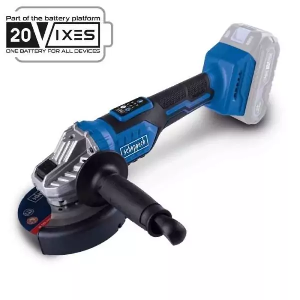 Meuleuse d'angle sans fil BC-AG125-X - brushless 125mm - SCHEPPACH 20V IXES - sans batterie ni chargeur