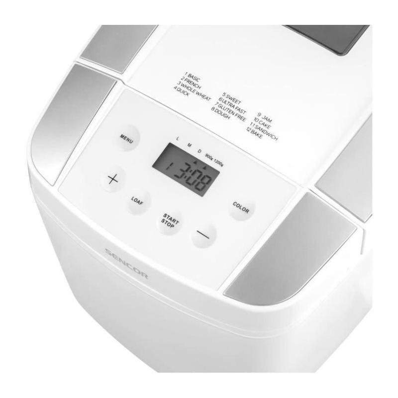 Machine à pain Sencor SBR 0770WH - Préparez du pain frais facilement