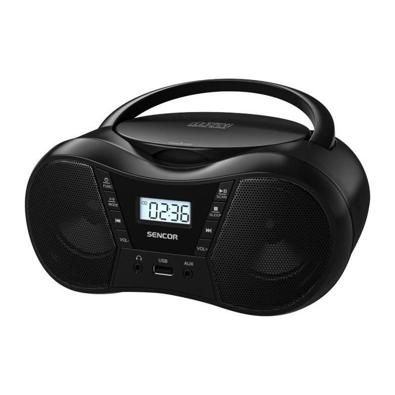 Boombox polyvalent avec lecteur CD, Bluetooth, MP3, USB, AUX et radio FM