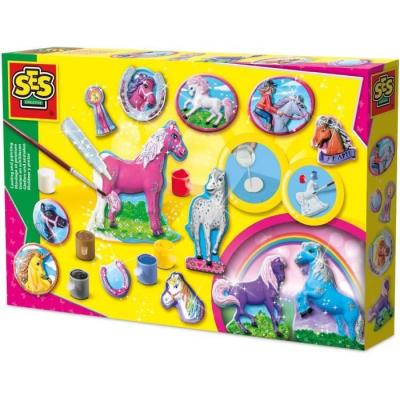 Kit de moulage et peinture pour enfants - Chevaux fantaisie SES CREATIVE