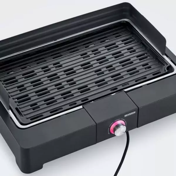 Barbecue électrique SEVERIN - PG8567 - Surface de cuisson 44,5x26cm - Thermostat réglable - 2200W