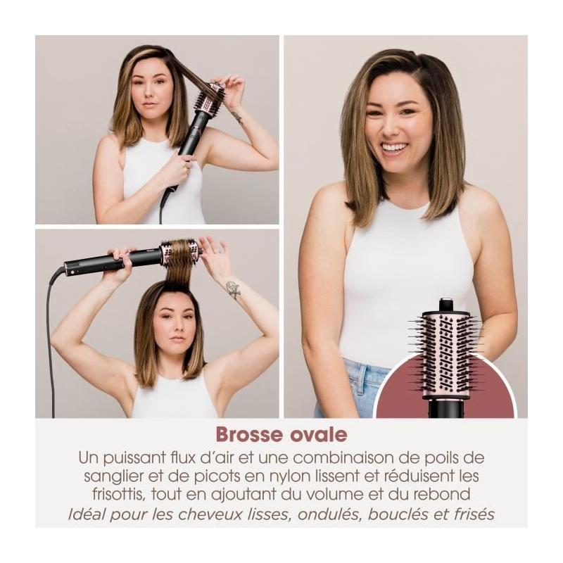 Séchoir & styliseur 2 en 1 - SHARK FLEXSTYLE - 3 accessoires - Noir et rose gold