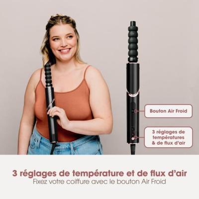 Séchoir & styliseur 2 en 1 - SHARK FLEXSTYLE - 3 accessoires - Noir et rose gold