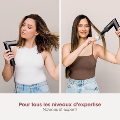 Séchoir & styliseur 2 en 1 - SHARK FLEXSTYLE - 3 accessoires - Noir et rose gold