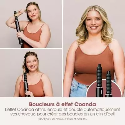 Séchoir & styliseur 2 en 1 - SHARK FLEXSTYLE - 3 accessoires - Noir et rose gold