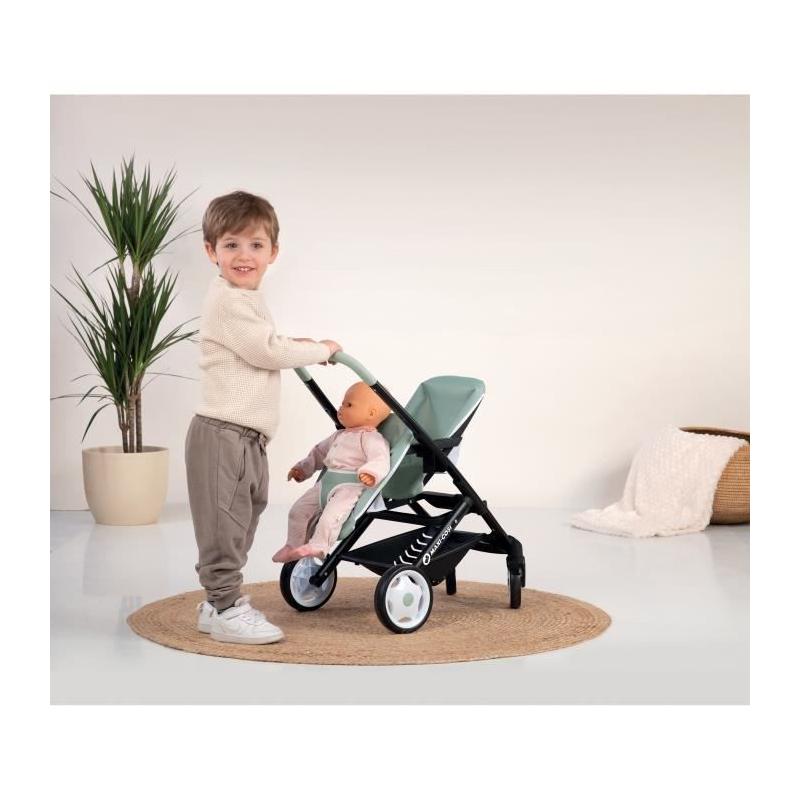 Poussette jumeaux Smoby Maxi-Cosi : sauge, pour enfants dès 3 ans