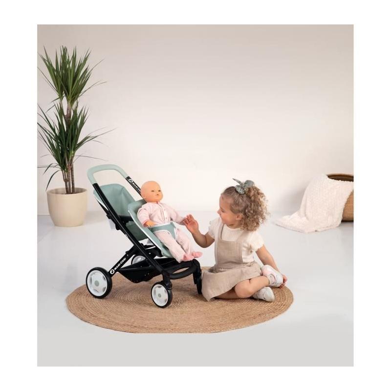 Poussette jumeaux Smoby Maxi-Cosi : sauge, pour enfants dès 3 ans