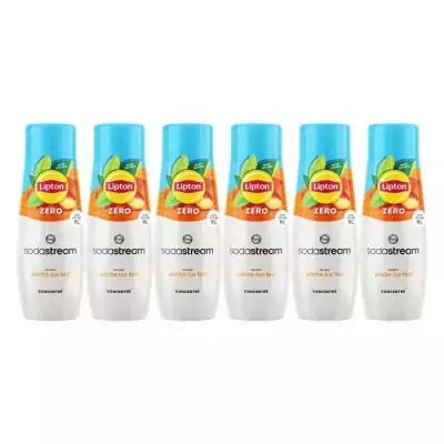 Concentrés SODASTREAM: Lot de 6 Lipton Ice Tea Zéro sucres - Jusqu'a 54L - 440ml