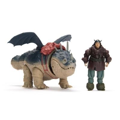 Figurine miniature Dragon et Viking 25 cm: SPIN MASTER PACK GRONK