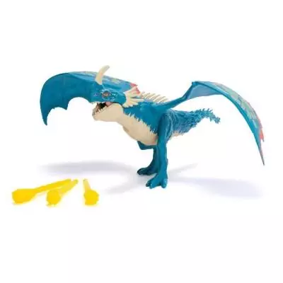 How to train your dragon Dreamworks Dragons - Figurine Dragon Tempête À Fonctions 25 Cm - Figurine Articulée Tempête Avec 3